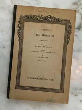The Messiah Antique Music Book